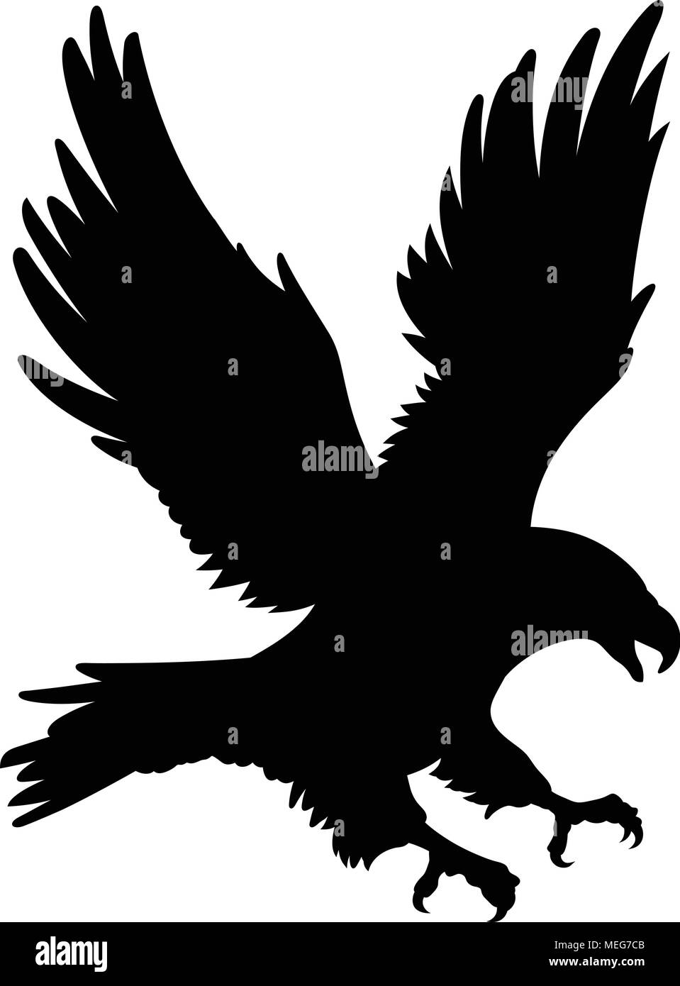 Silueta de águila Imágenes de stock en blanco y negro - Alamy