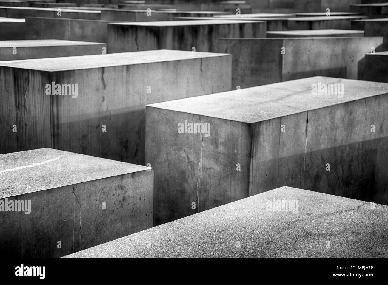 El memorial del holocausto en Berlín. Foto de stock