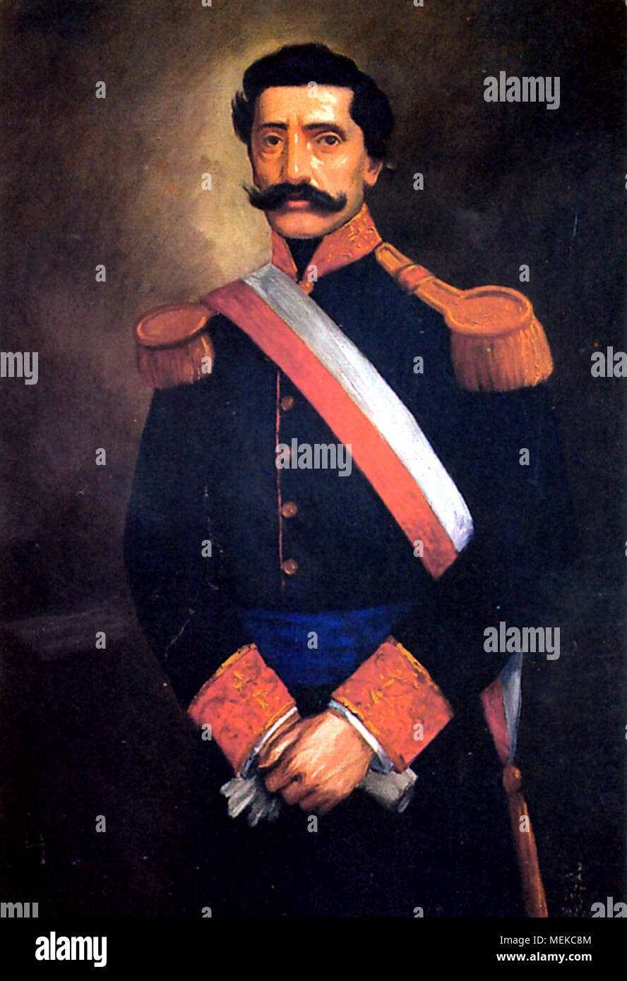 Mariano Herencia Zevallos (1820 - 1873) El coronel del Ejército peruano, y político que sirvió brevemente como presidente interino de Perú en 1872 Foto de stock