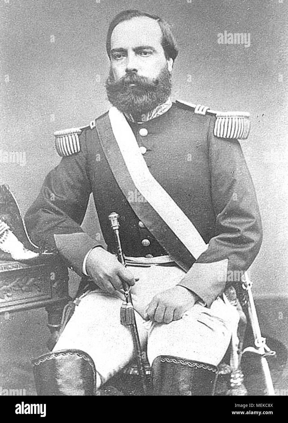 Mariano Ignacio Prado Ochoa (1825 - 1901), el general del ejército peruano, quien se desempeñó como la 27ª (1865), 29º (1865 - 1868) y 32ª (1876 - 1879) Presidente del Perú. Foto de stock