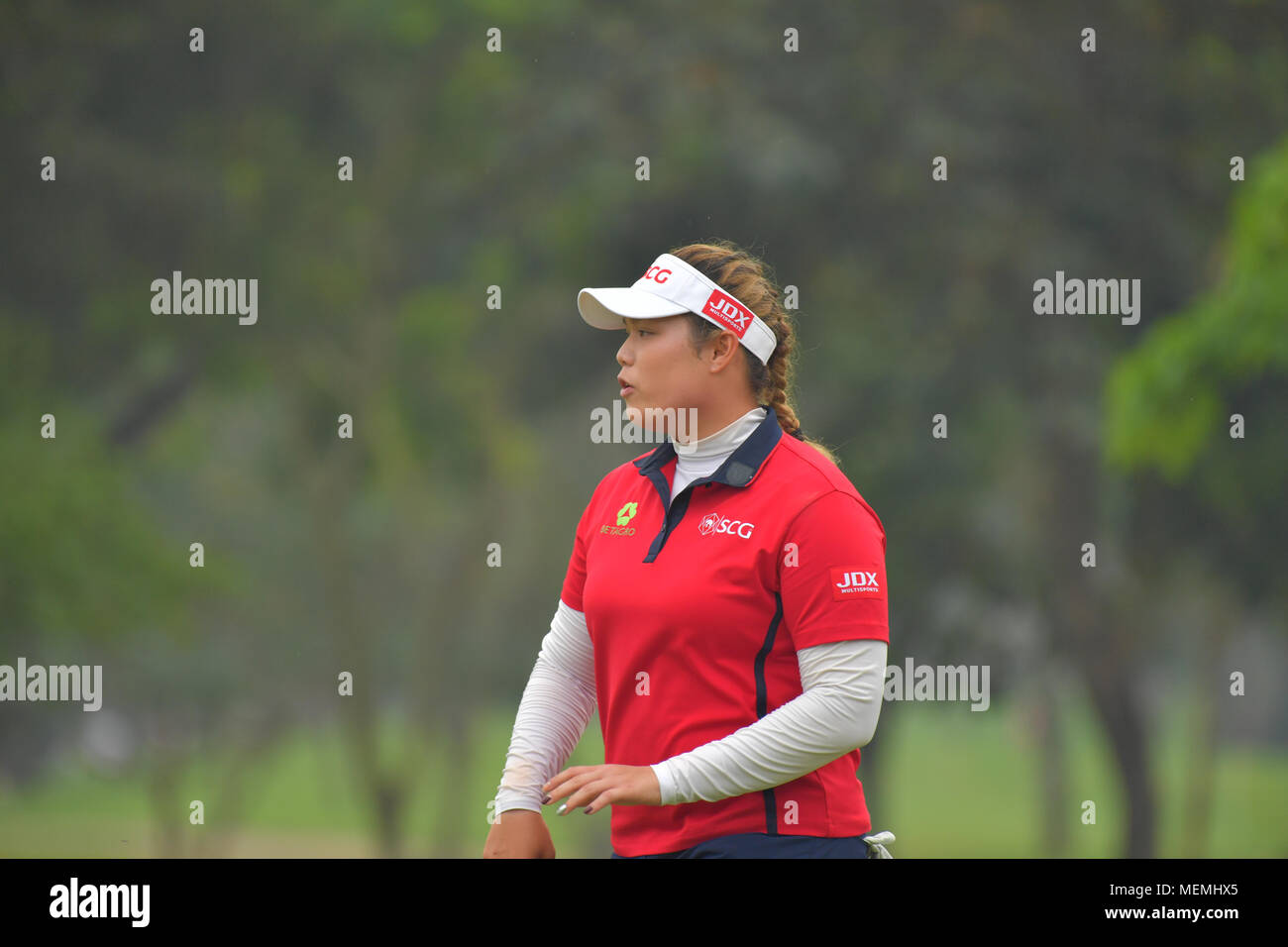 CHONBURI - 24 de febrero : Ariya Jutanugarn de Tailandia en el Honda LPGA de Tailandia 2018 en Siam Country Club, el Old Course, el 24 de febrero de 2018 en Pattaya Cho Foto de stock