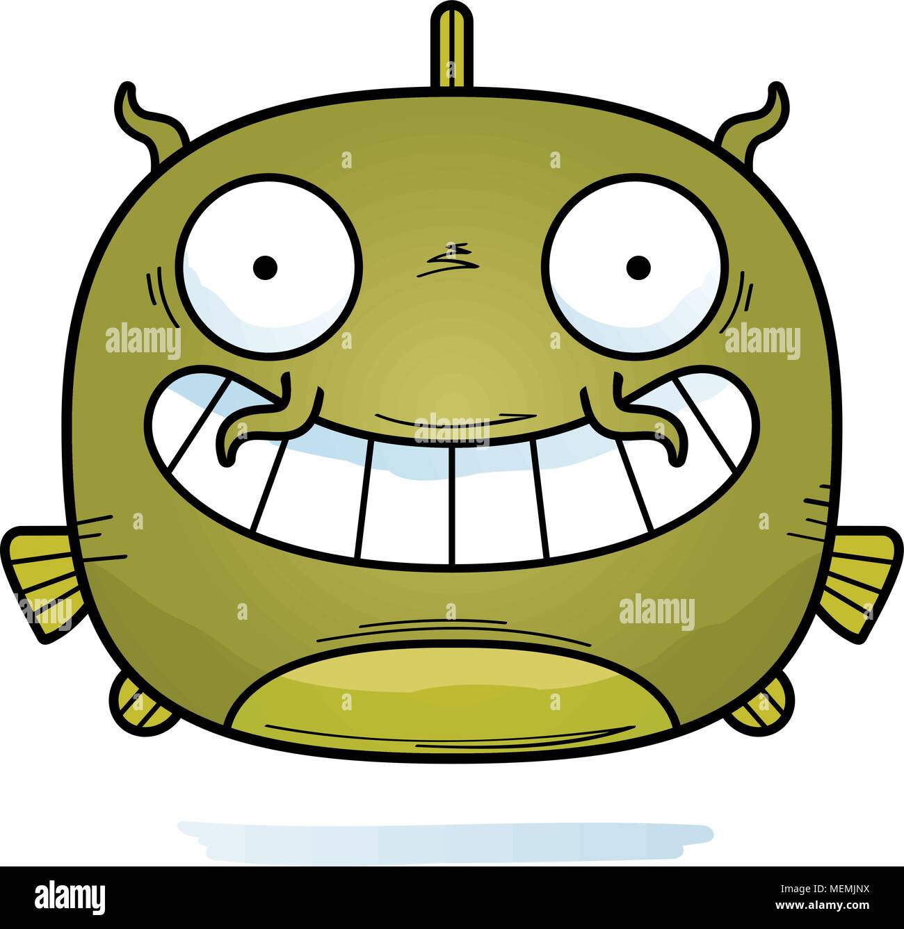 Una caricatura de la ilustración de un bagre looking happy Imagen