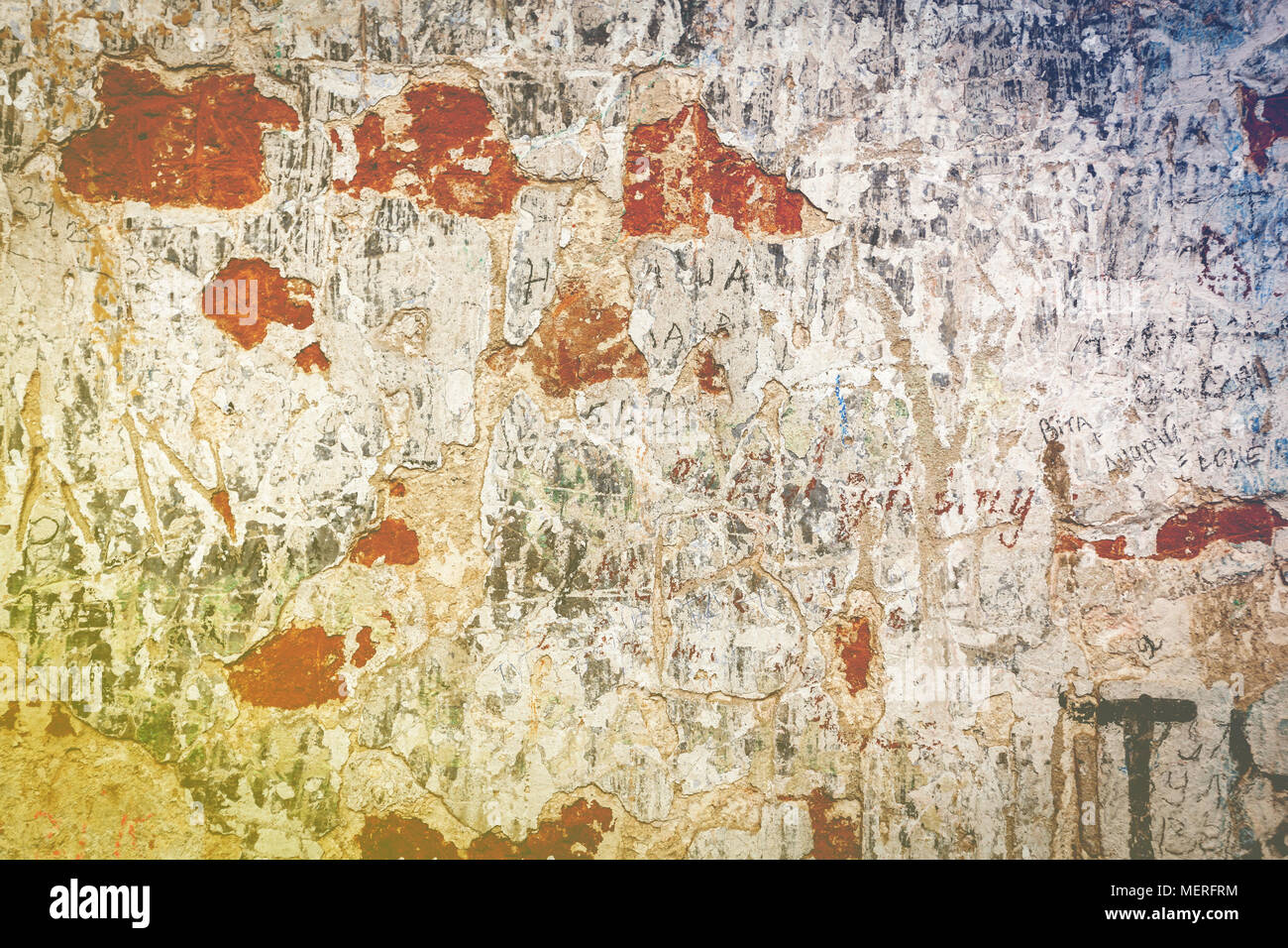 Tekstura Vieja Pared De Yeso Blanco Con Rayas Procesamiento En