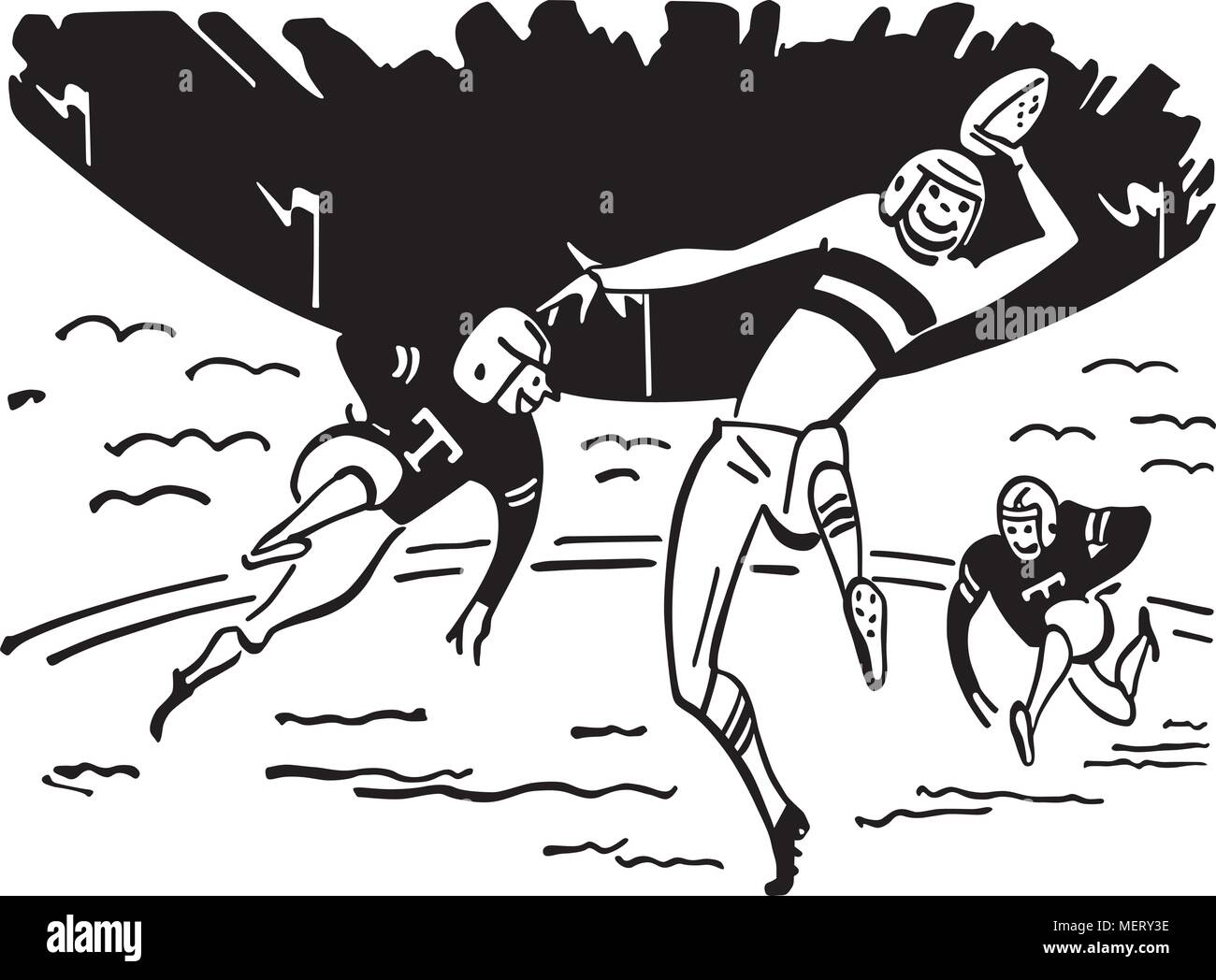 El fútbol es diversión - Retro Ilustración Clipart Ilustración del Vector