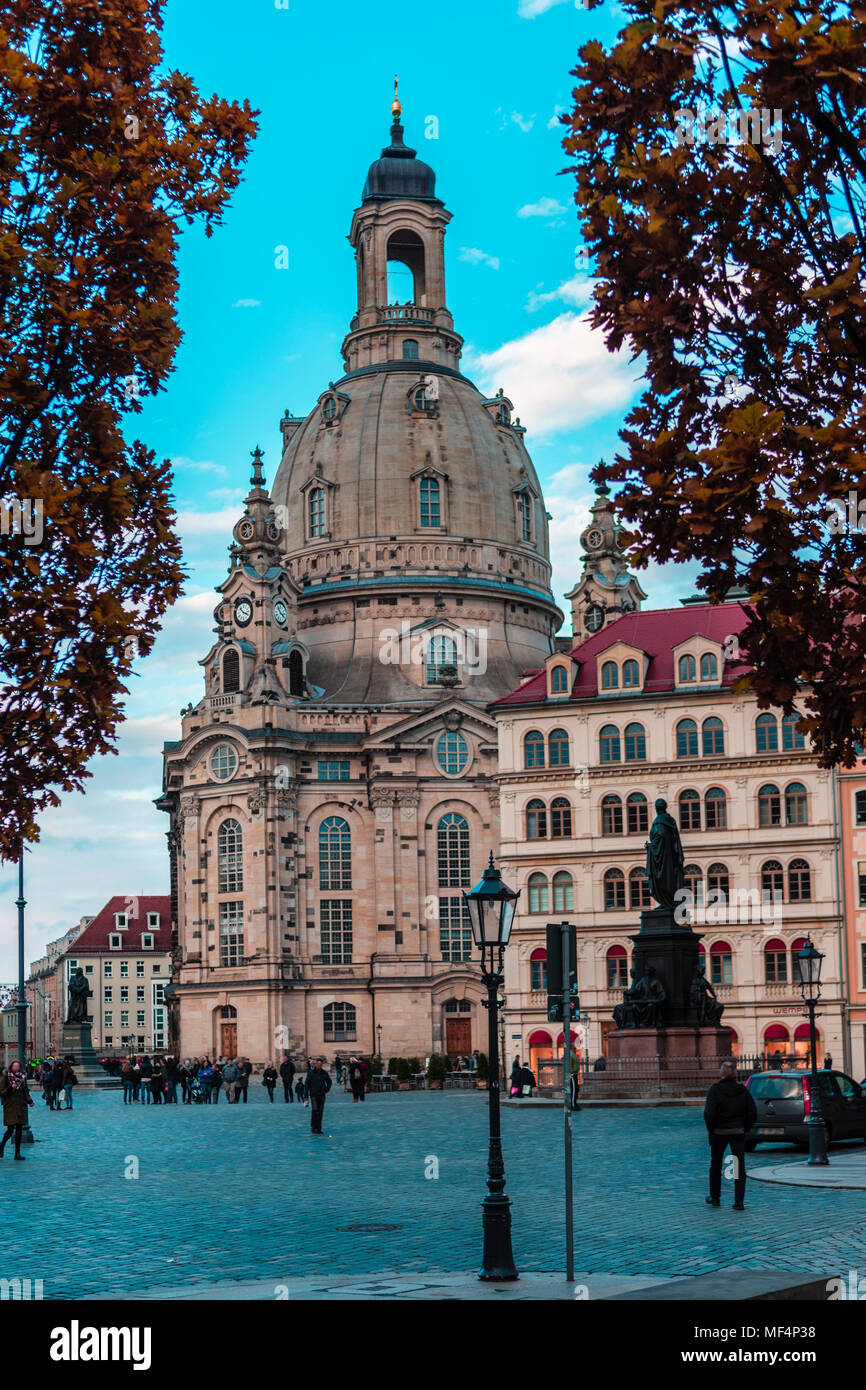 Frauenkirche, Dresden (Alemania) Foto de stock