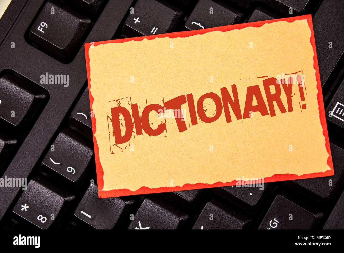 Escritura de palabras de diccionario de texto llamada motivacional