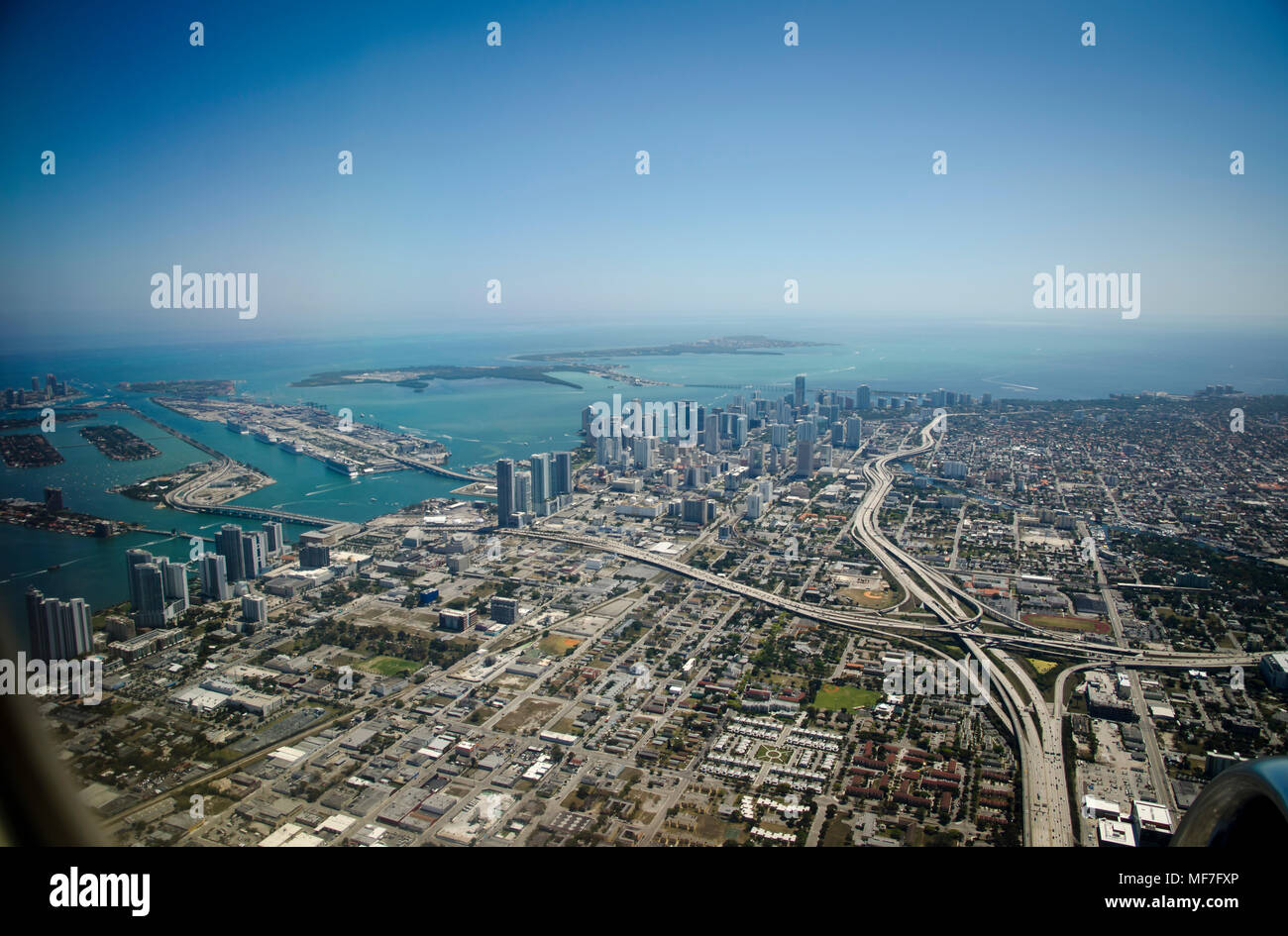 Estados Unidos, Florida, Miami, vista aérea Foto de stock