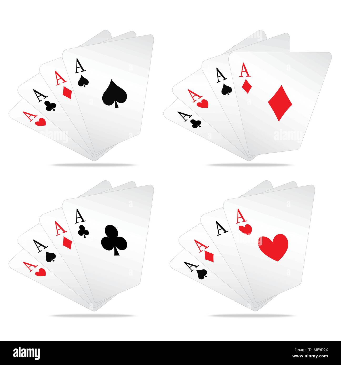Complaciente masculino imagen Cartas de poker con los juegos de casino Imagen Vector de stock - Alamy