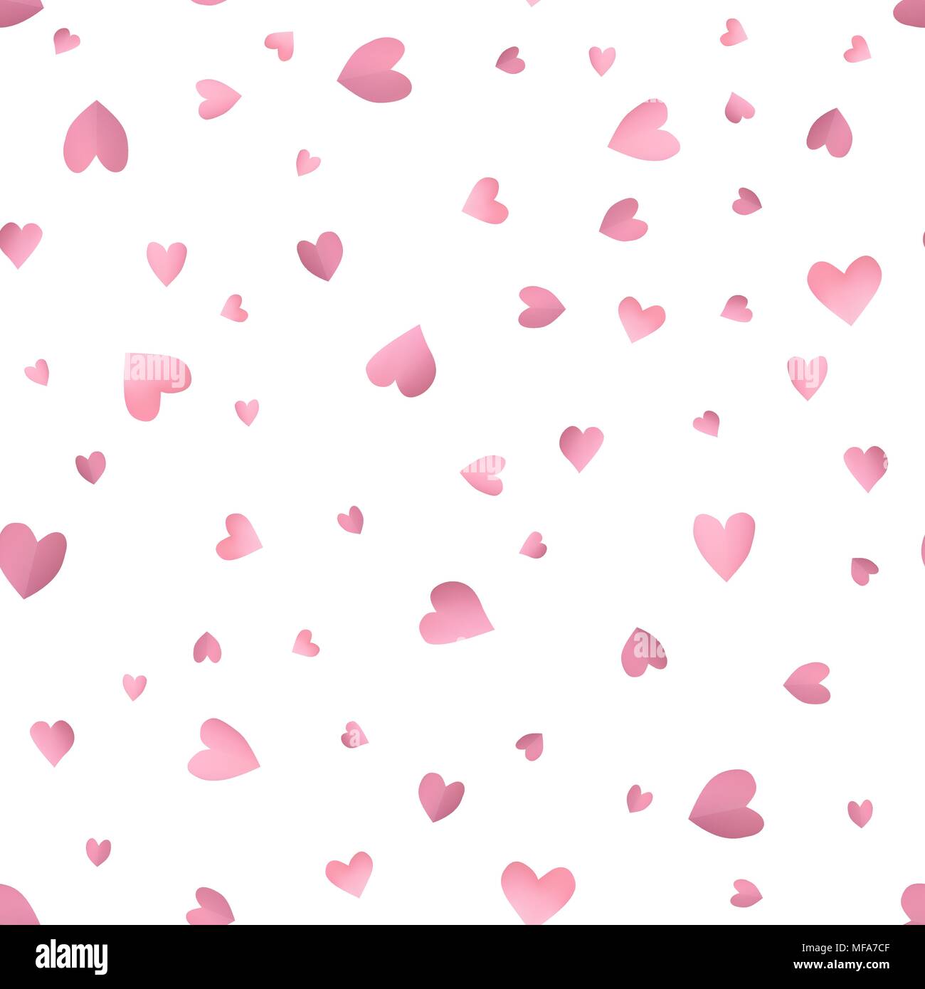 Trama de fondo sin fisuras con corazones de color rosa pastel Imagen Vector  de stock - Alamy