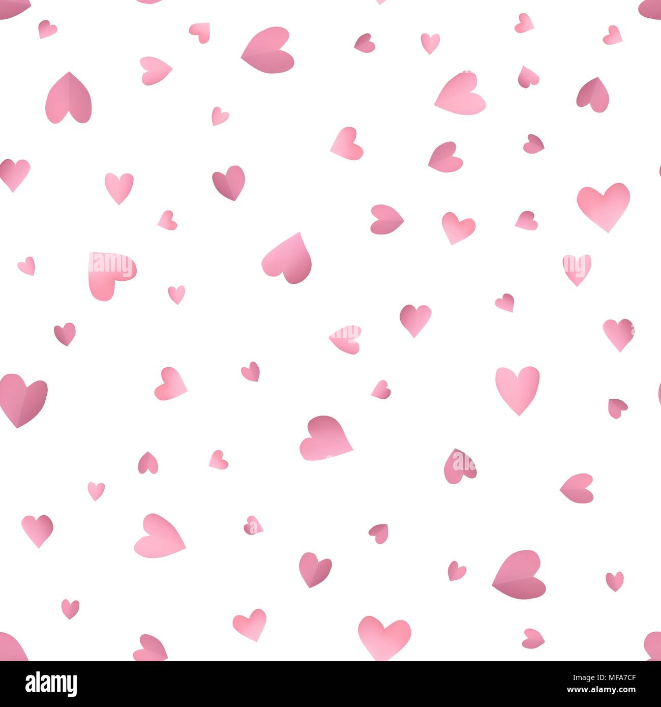 Trama de fondo sin fisuras con corazones de color rosa pastel Imagen