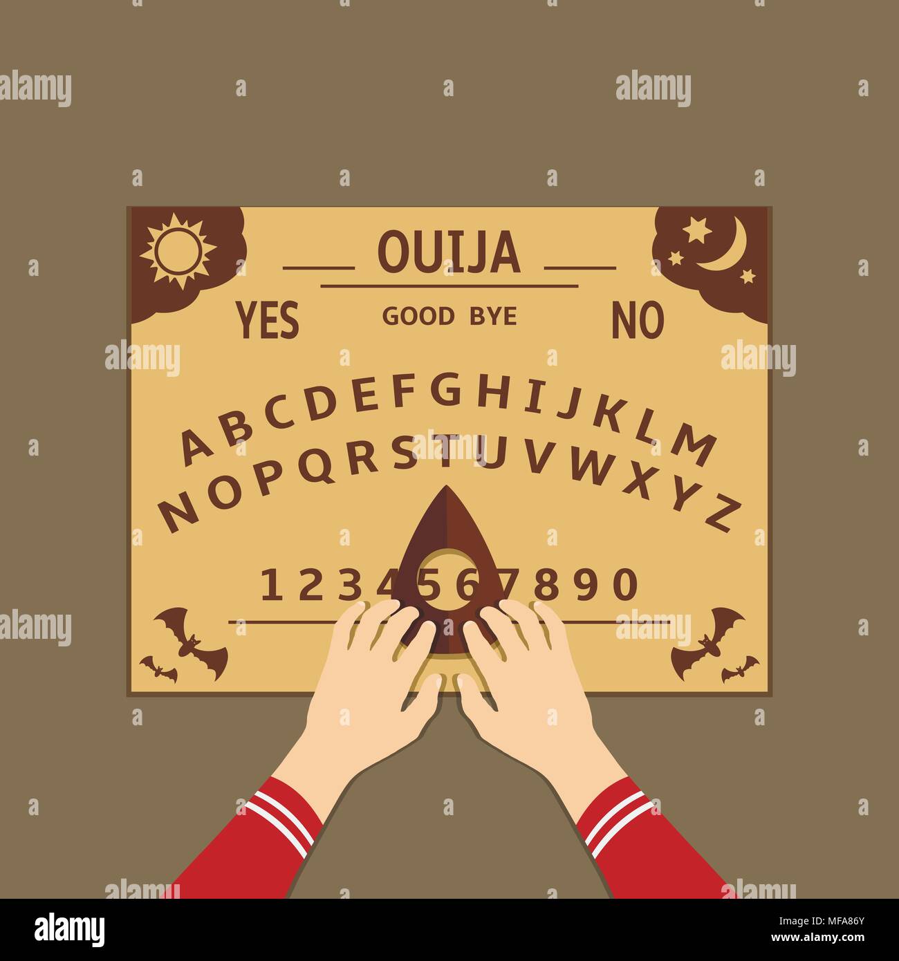 Tablero ouija imágenes de stock de arte vectorial