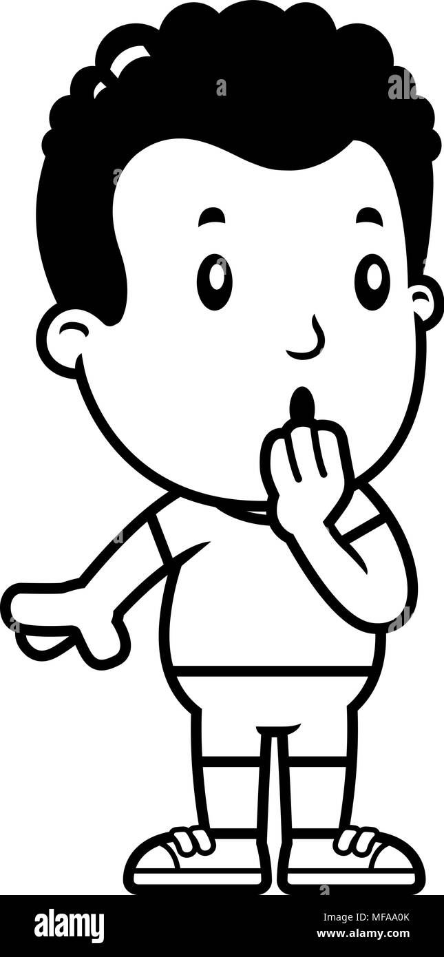 Ilustración de una caricatura de un niño mirando sorprendido Imagen Vector  de stock - Alamy