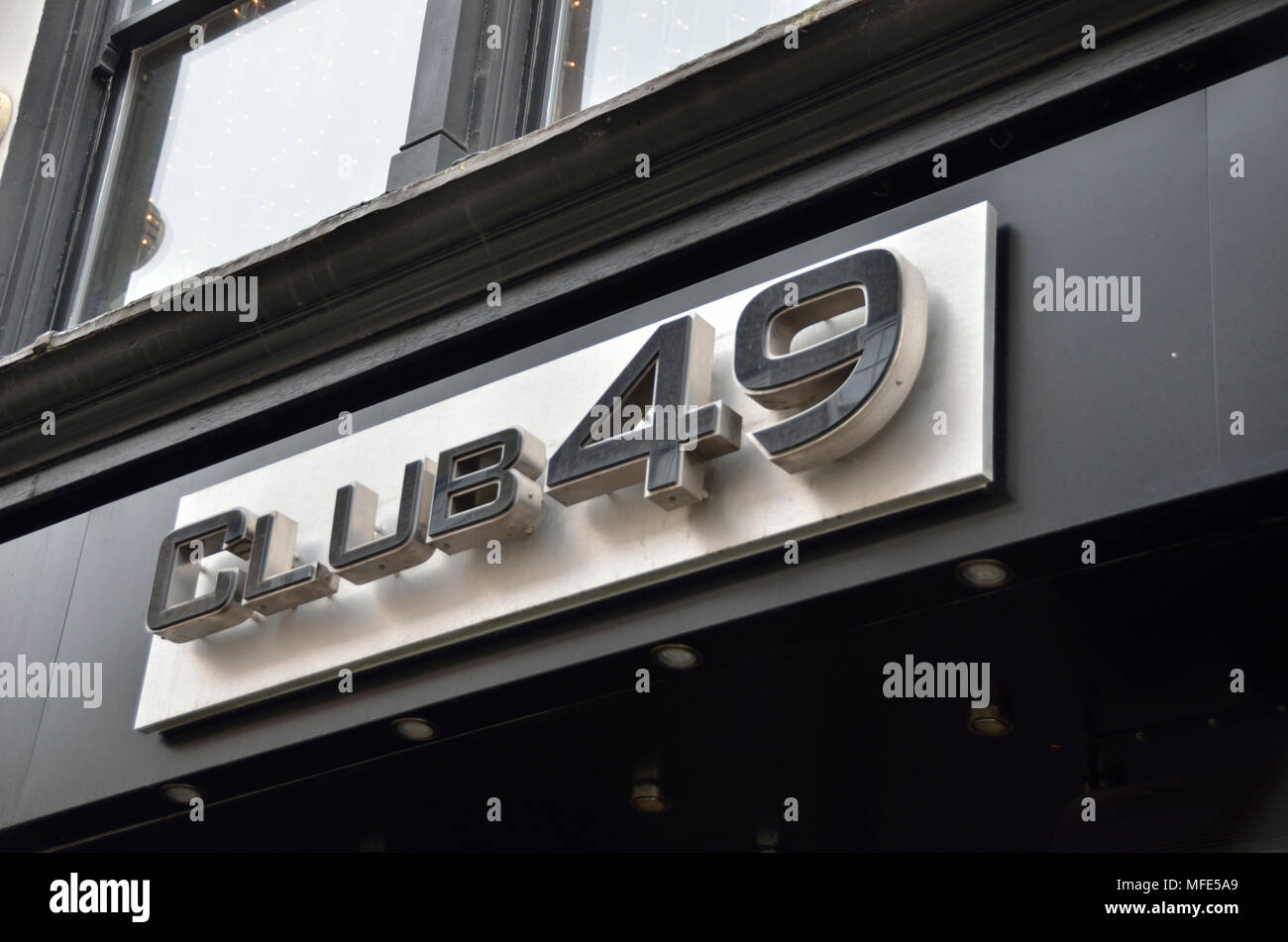 Club 49 nightclub, Soho, Londres, Reino Unido. Foto de stock