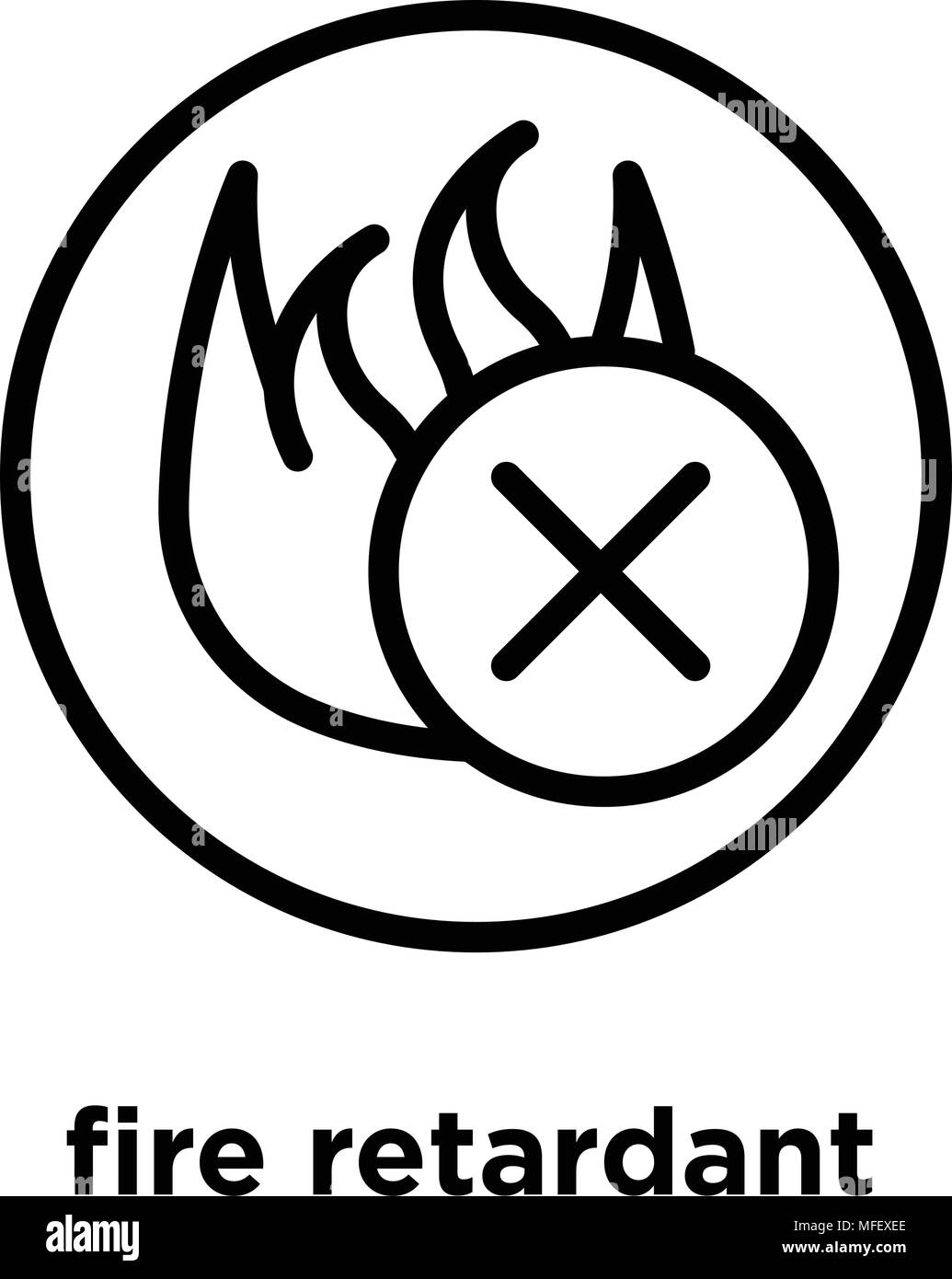 Icono ignífugo aislado sobre fondo blanco, ilustración vectorial Ilustración del Vector