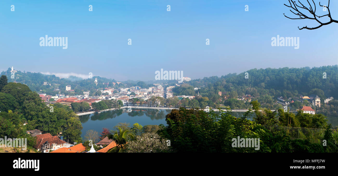 Paisaje panorámico horizontal de Kandy, Sri Lanka. Foto de stock
