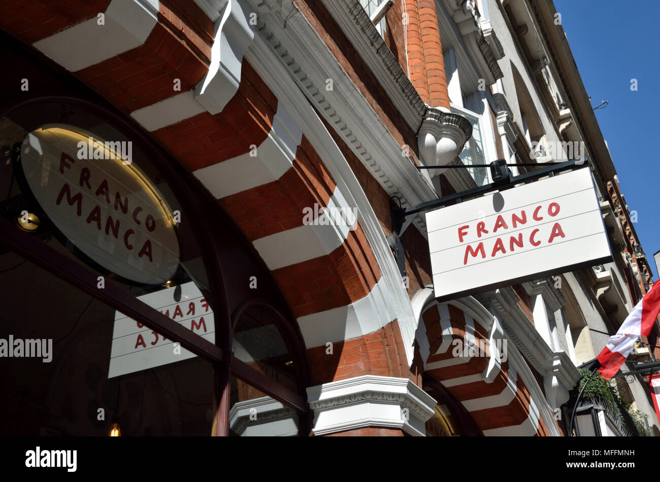 Franco Manca sourdough pizza restaurant en Covent Garden, Londres, Reino Unido. Foto de stock