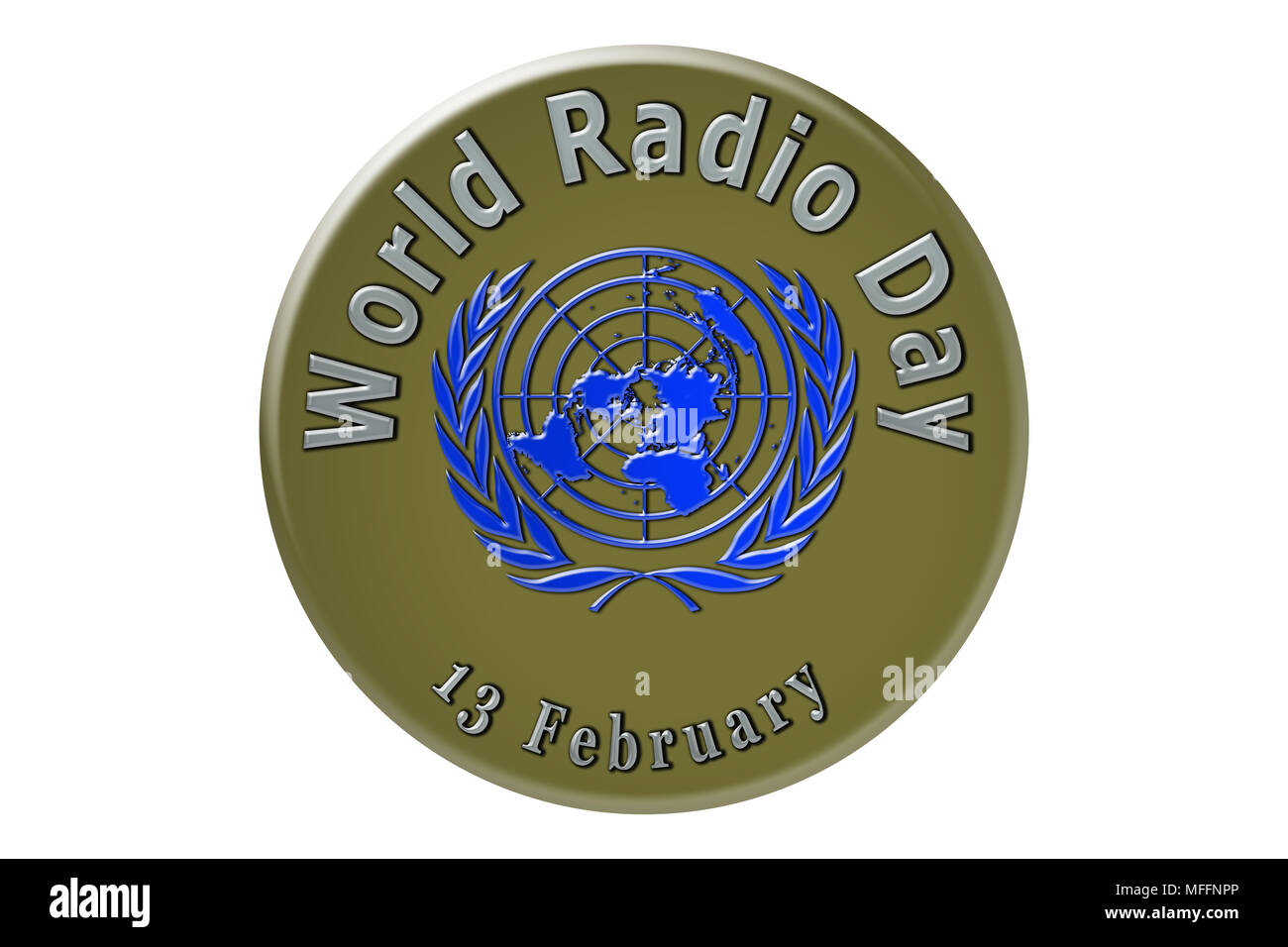 Día Mundial de la radio, la fiesta internacional de las Naciones Unidas, se  celebra el 13 de febrero Fotografía de stock - Alamy