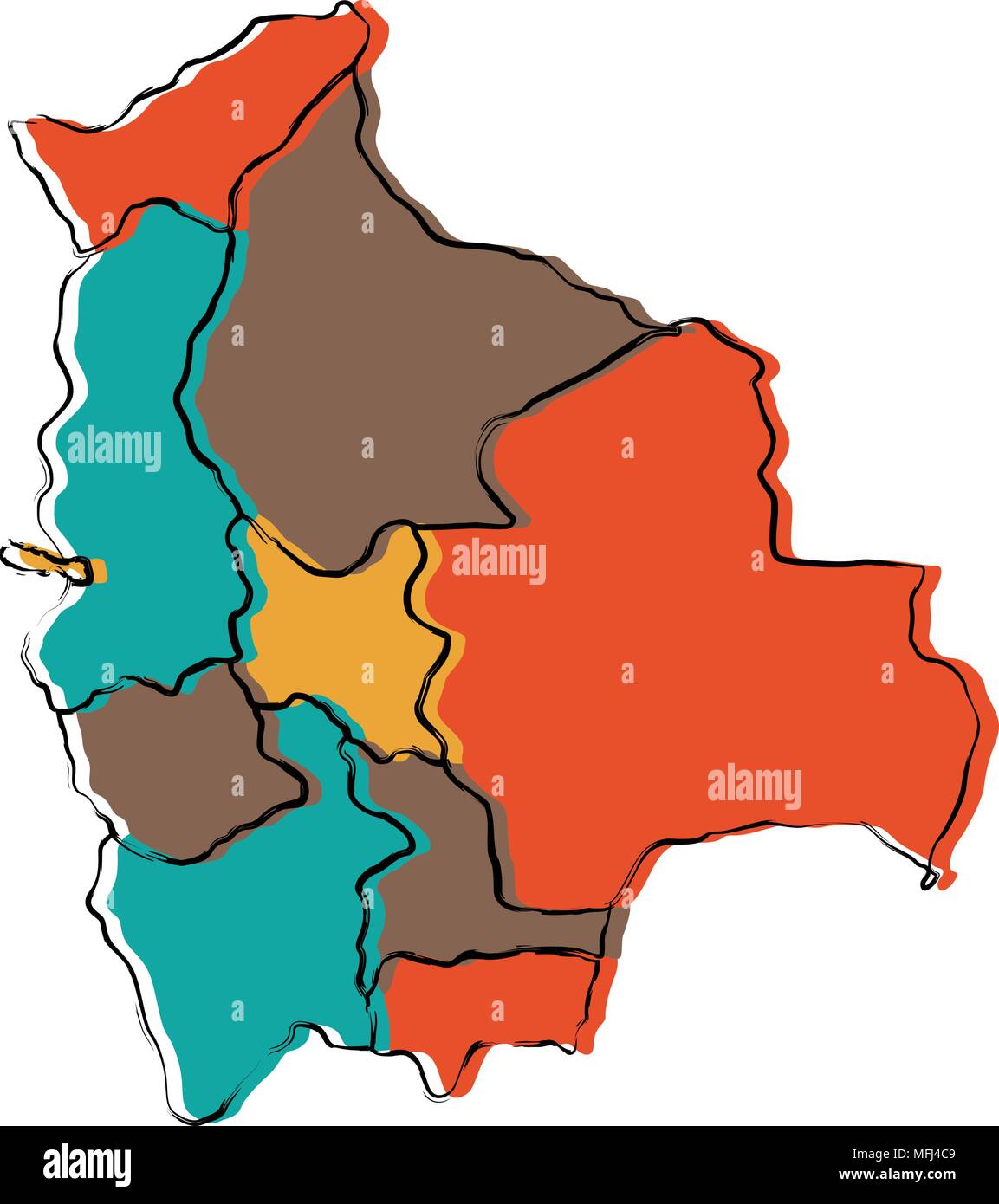 mapa politico de bolivia