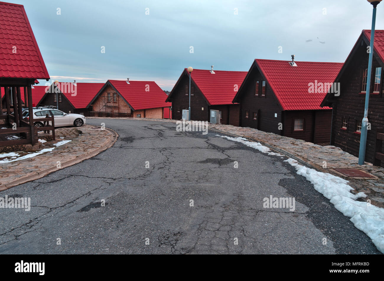 Invierno Casas Rurales En Serra Da Estrela Portugal Fotografia De Stock Alamy