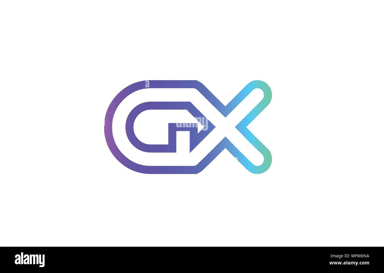 GX G X la letra del alfabeto combinación de logotipo vector icono ...