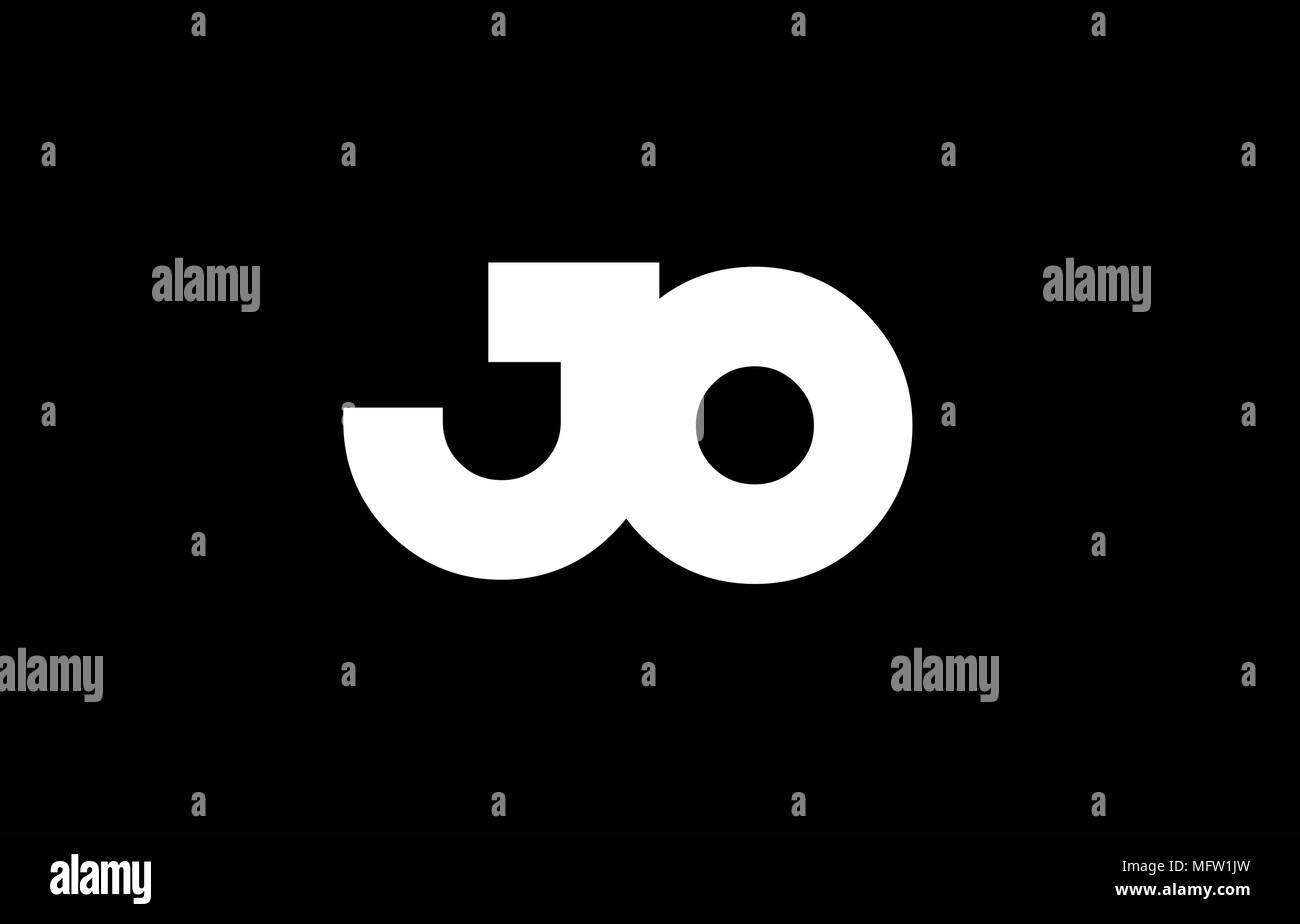 Jo J O Letra Del Alfabeto Combinacion De Logotipo Vector Icono Empresa Creativa Plantilla De Diseno Moderno Blanco Negro Bold Imagen Vector De Stock Alamy