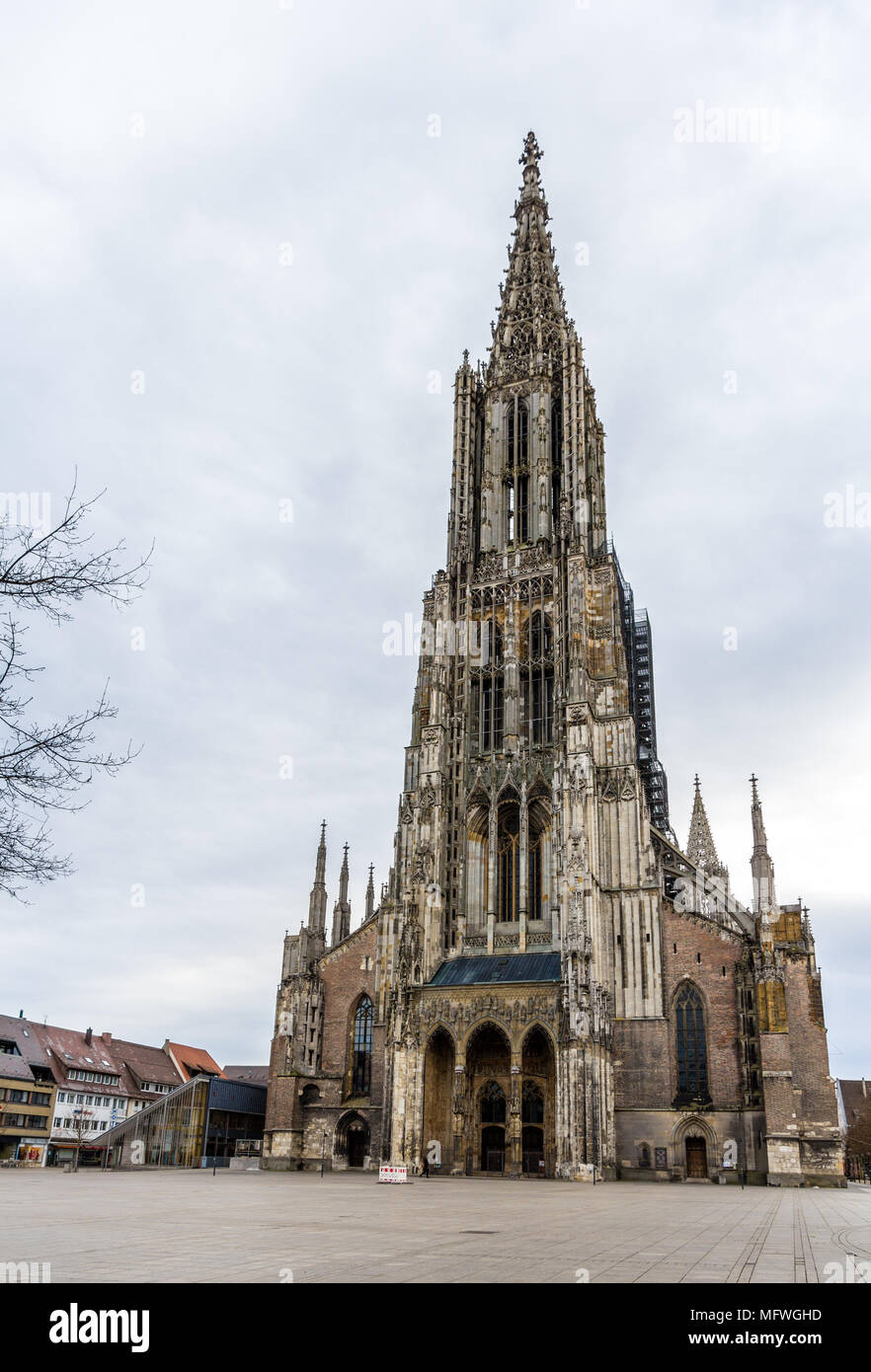 Vista de Ulm Minster - Alemania, Baden-Wurttemberg Foto de stock
