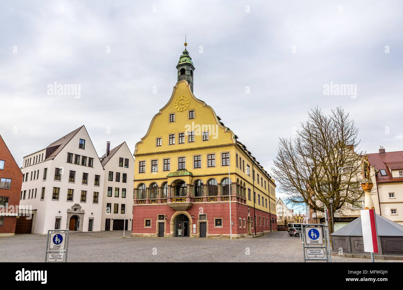 Biblioteca pública en el centro de la ciudad de Ulm - Alemania Foto de stock