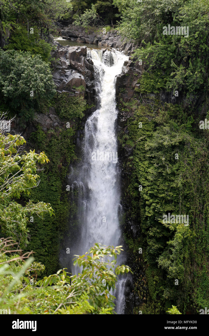 Makahiku Falls, Hana, Maui Foto de stock
