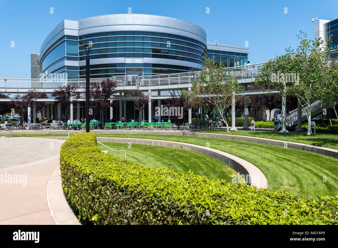 Santa Clara, California, EE.UU. - Abril 26, 2018: NVIDIA Corporation, con sede en Silicon Valley. Nvidia Corporation es una empresa de tecnología americana, Foto de stock