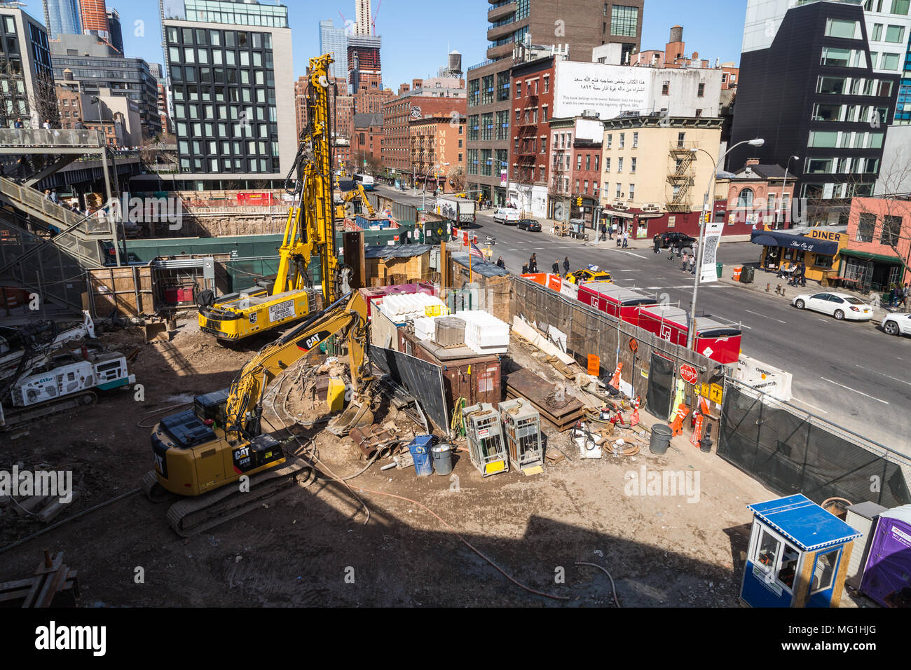 Sitio de Construcción, Nueva York, NY Foto de stock