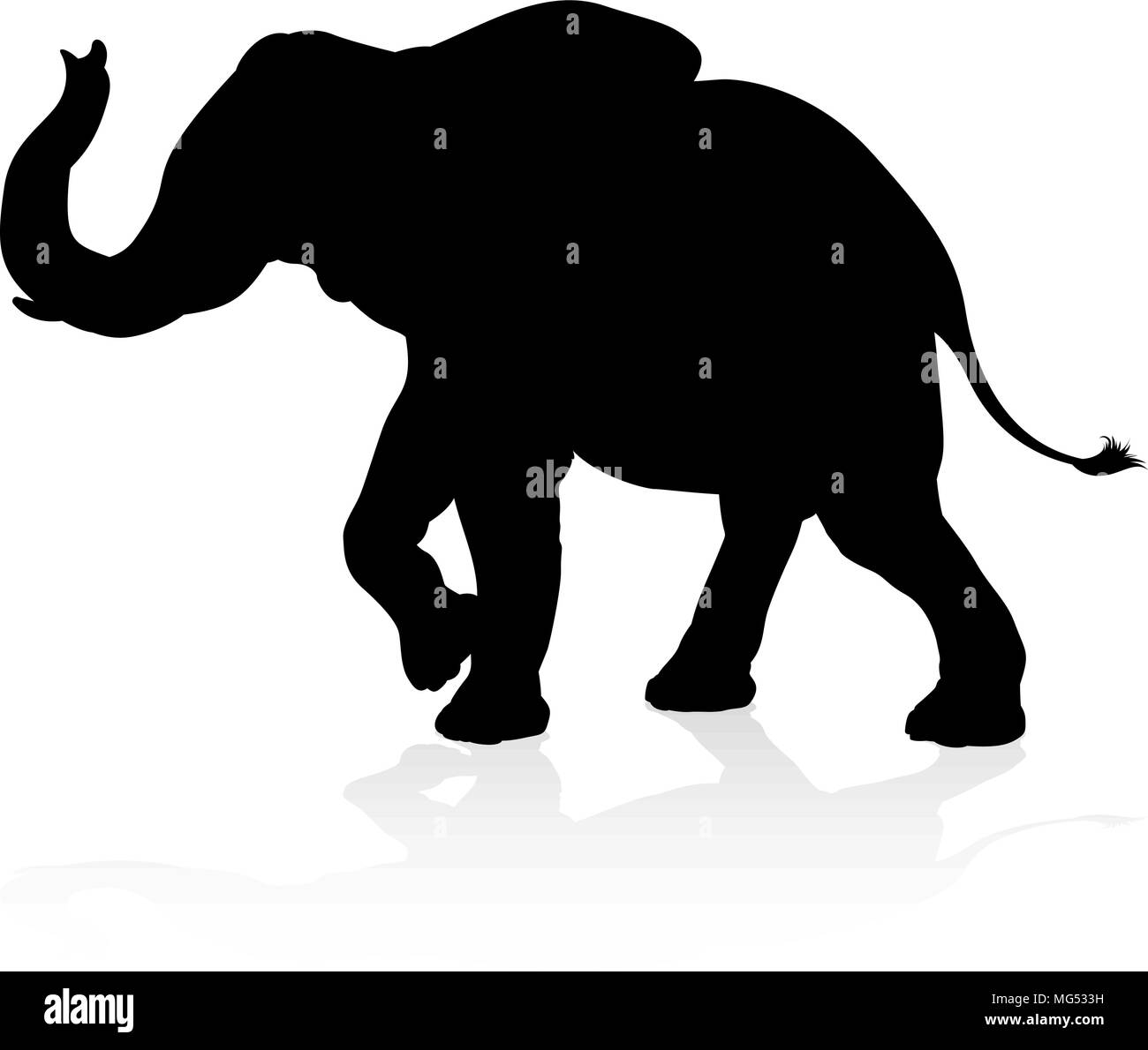Animal elefante Silueta Ilustración del Vector