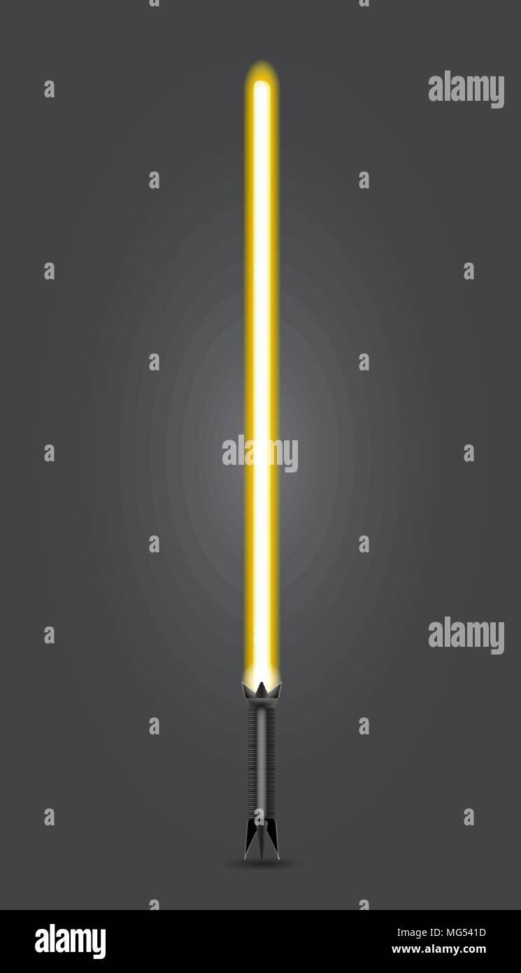 Ilustración realista de un sable láser Imagen Vector de stock - Alamy