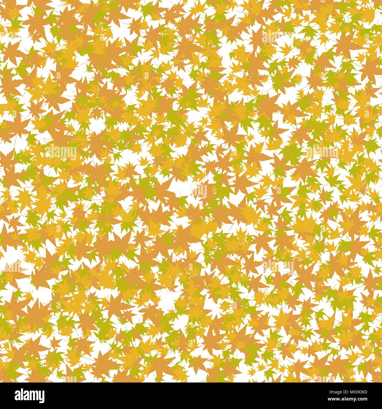 Coloridas hojas de arce. Patrón sin fisuras. Momiji japonés de temporada. Caída de fondo. Acer palmatum. Los colores de otoño. Sitio web de fondo, decoración o Ilustración del Vector