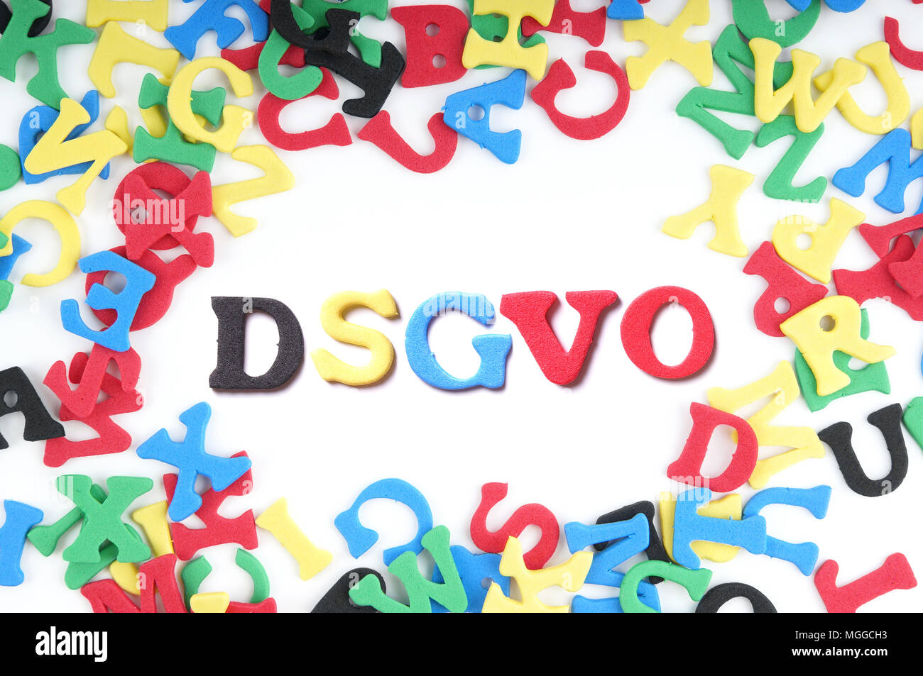 DSGVO es la versión alemana del reglamento general de protección de datos GDPR Foto de stock