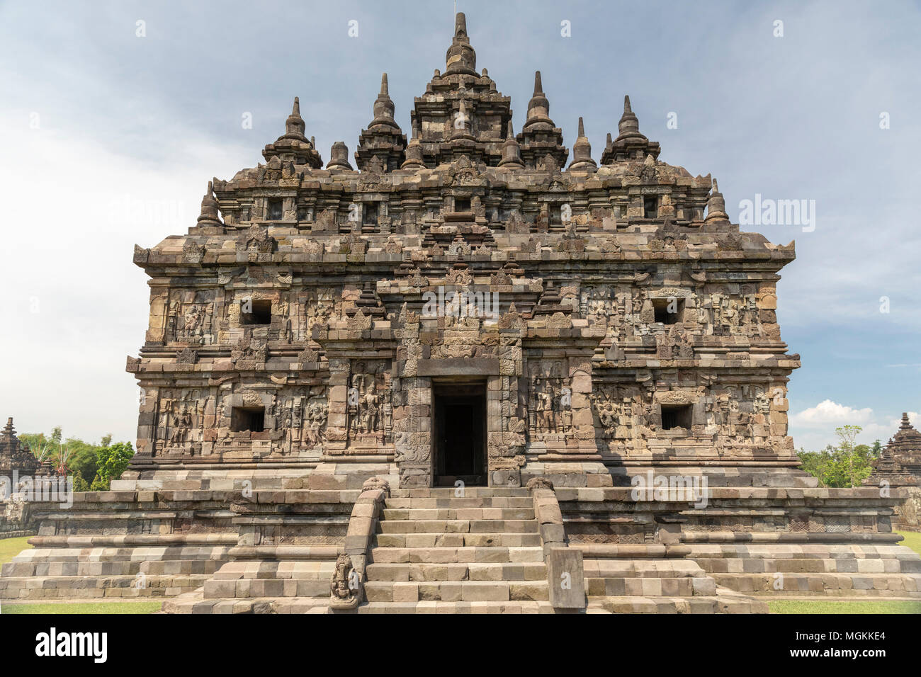 Plaosan Lor templo budista, Yogyakarta, Java, Indonesia Foto de stock