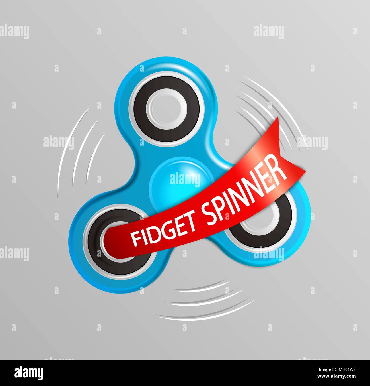 Molestar Spinner logotipo con cinta. Ilustración vectorial. Ilustración del Vector