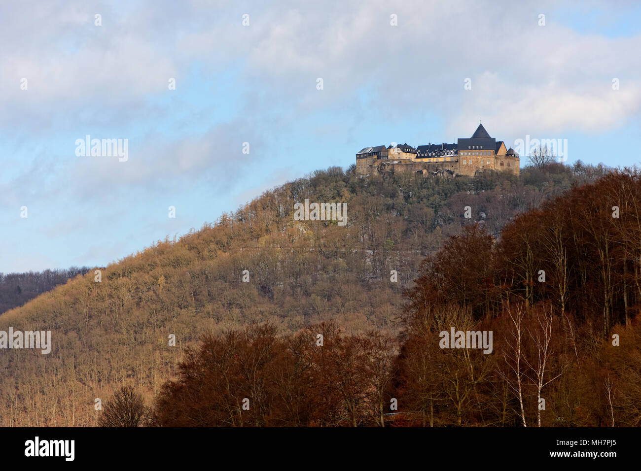 Castillo de Waldeck. Schloss Waldeck. Foto de stock