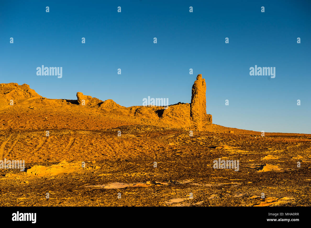 Ruinas del Templo Nadora en el Desierto de Egipto hasta kharga Foto de stock