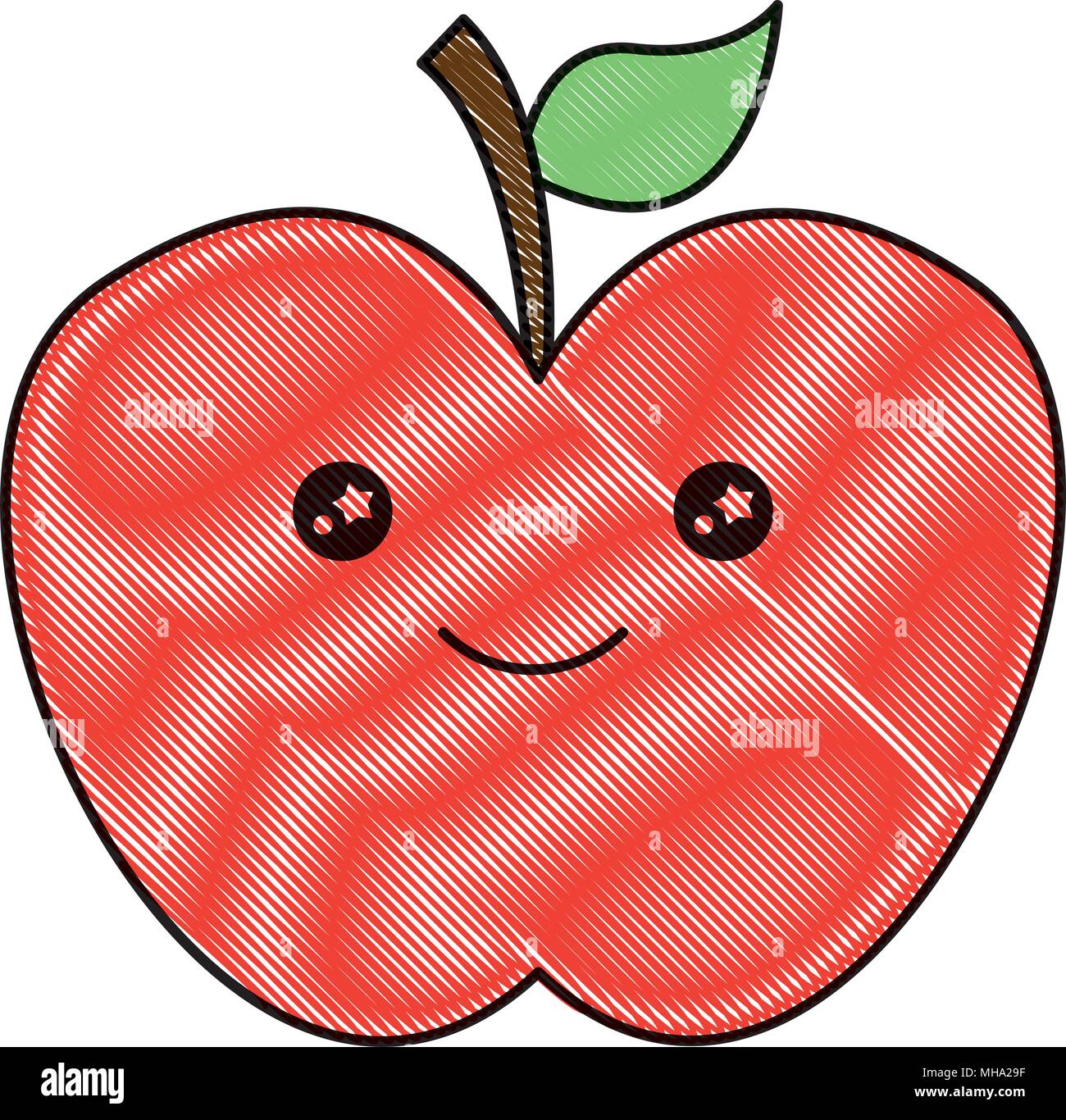 Kawaii manzanas feliz caricatura dibujo ilustración vectorial Imagen Vector de stock - Alamy Kawaii manzanas feliz caricatura dibujo ilustración vectorial Imagen Vector de stock - Alamy