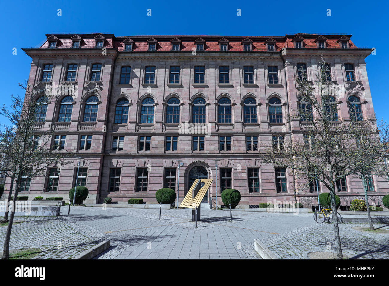 Centro educativo Nuremberg con Centro de Educación de Adultos, Nueva barroco construido en 1927, Nuremberg, Middle Franconia, Baviera Foto de stock