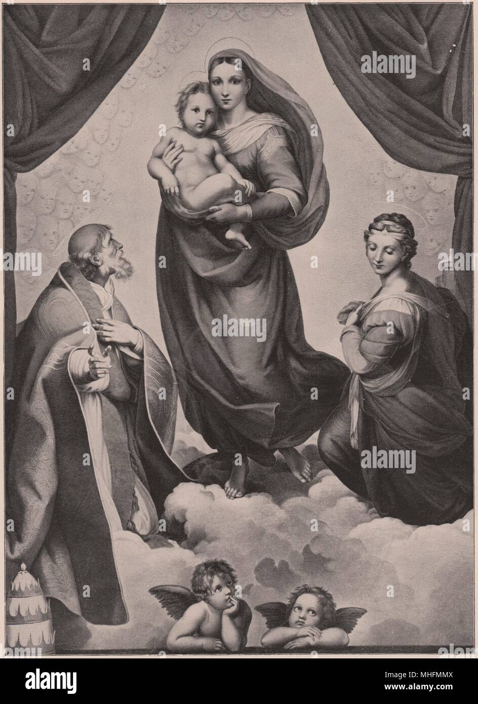 La Madonna di San Sisto, Dresden Galería Foto de stock