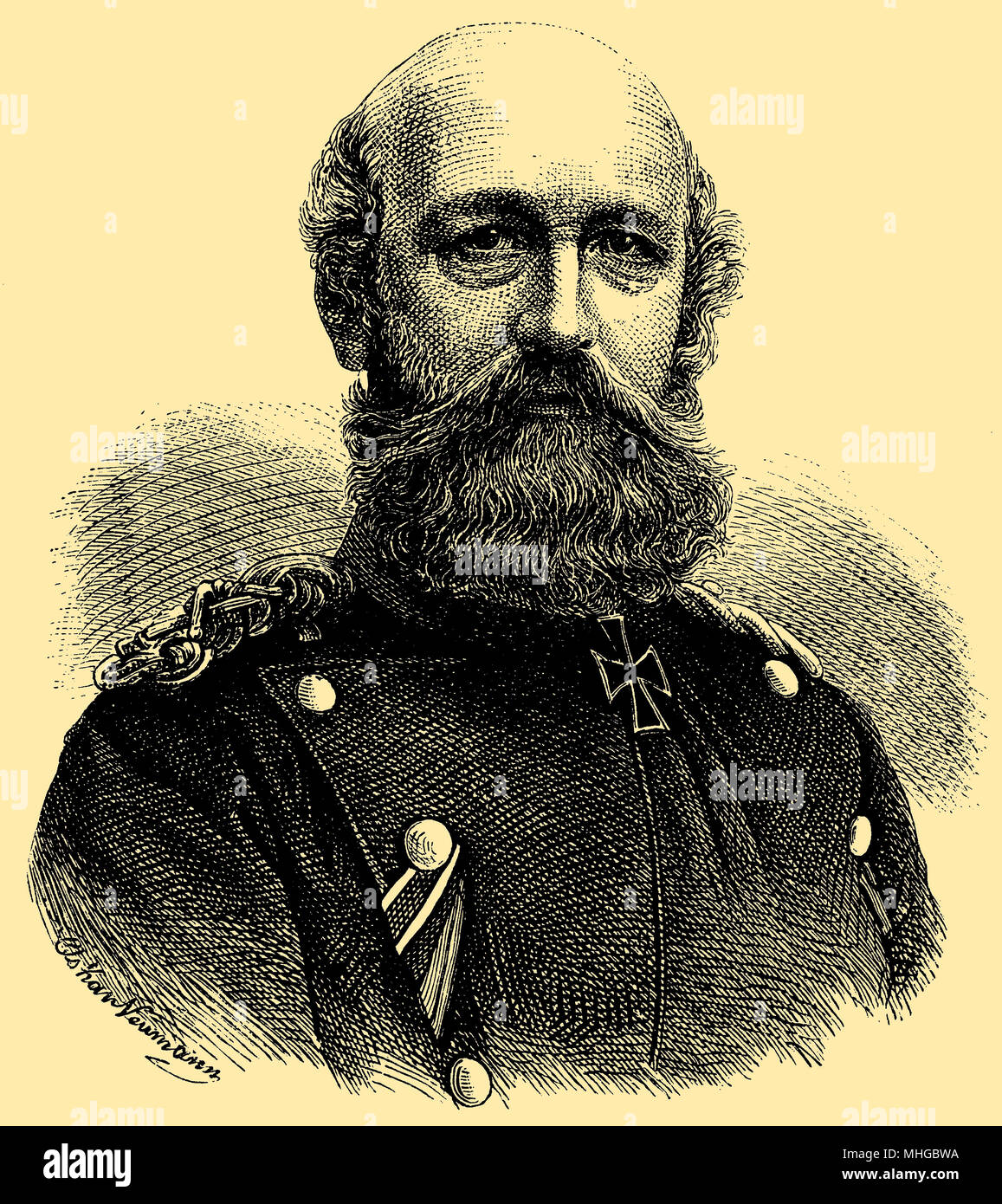 Friedrich Franz II, Gran Duque de Mecklenburg-Schwerin (nacido el 28 de febrero de 1823, murió el 15 de abril de 1883) Foto de stock