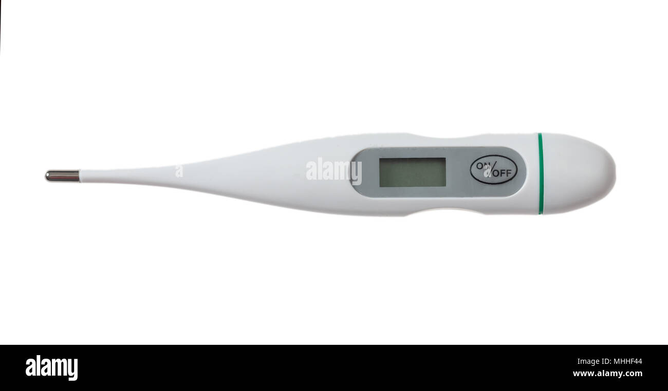 Cuerpo termómetro digital con pantalla en blanco, vista superior Fotografía  de stock - Alamy