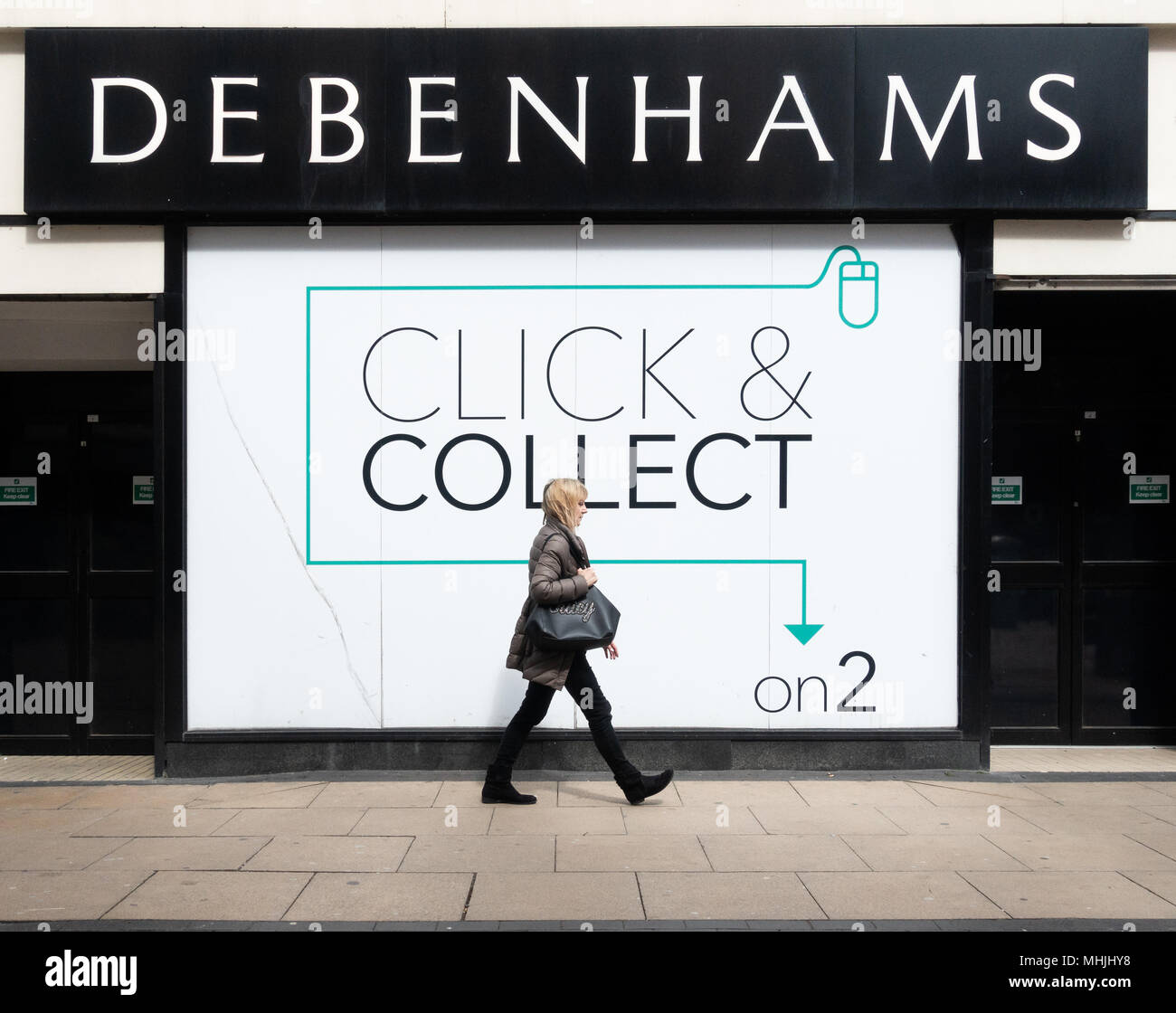 Debenhams haga clic y recoger. UK Foto de stock
