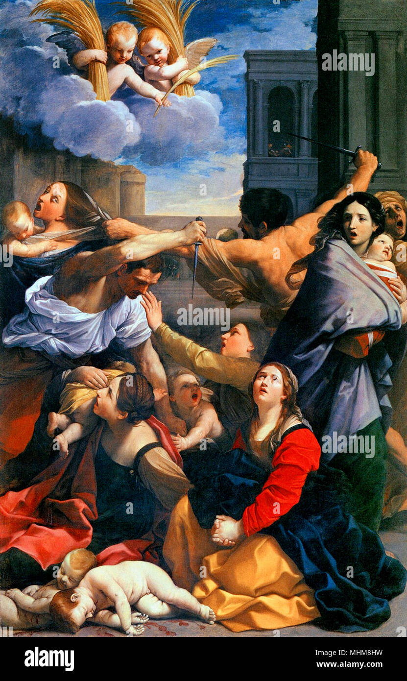 La matanza de los inocentes, Guido Reni, circa 1611 Foto de stock
