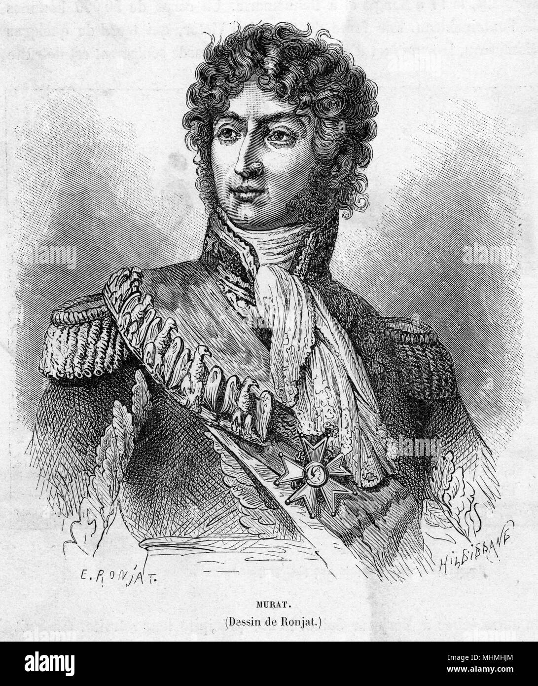 JOACHIM MURAT - como soldado decorado Fecha: 1767 - 1815 Foto de stock