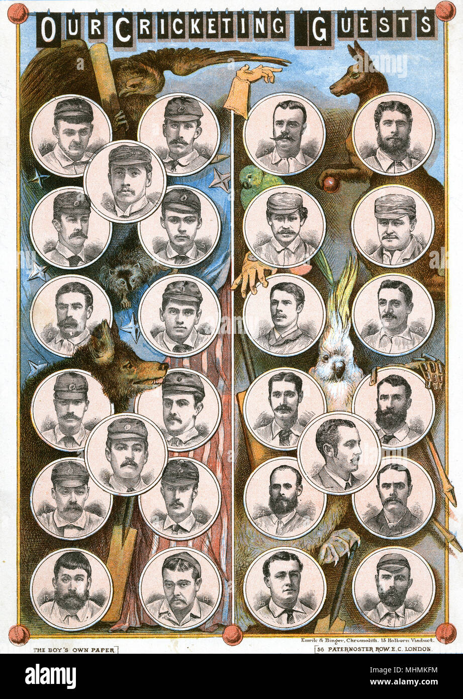 "Nuestros Huéspedes del Cricket' El Philadelphia y Australia Touring equipos. Fecha: 1884 Foto de stock