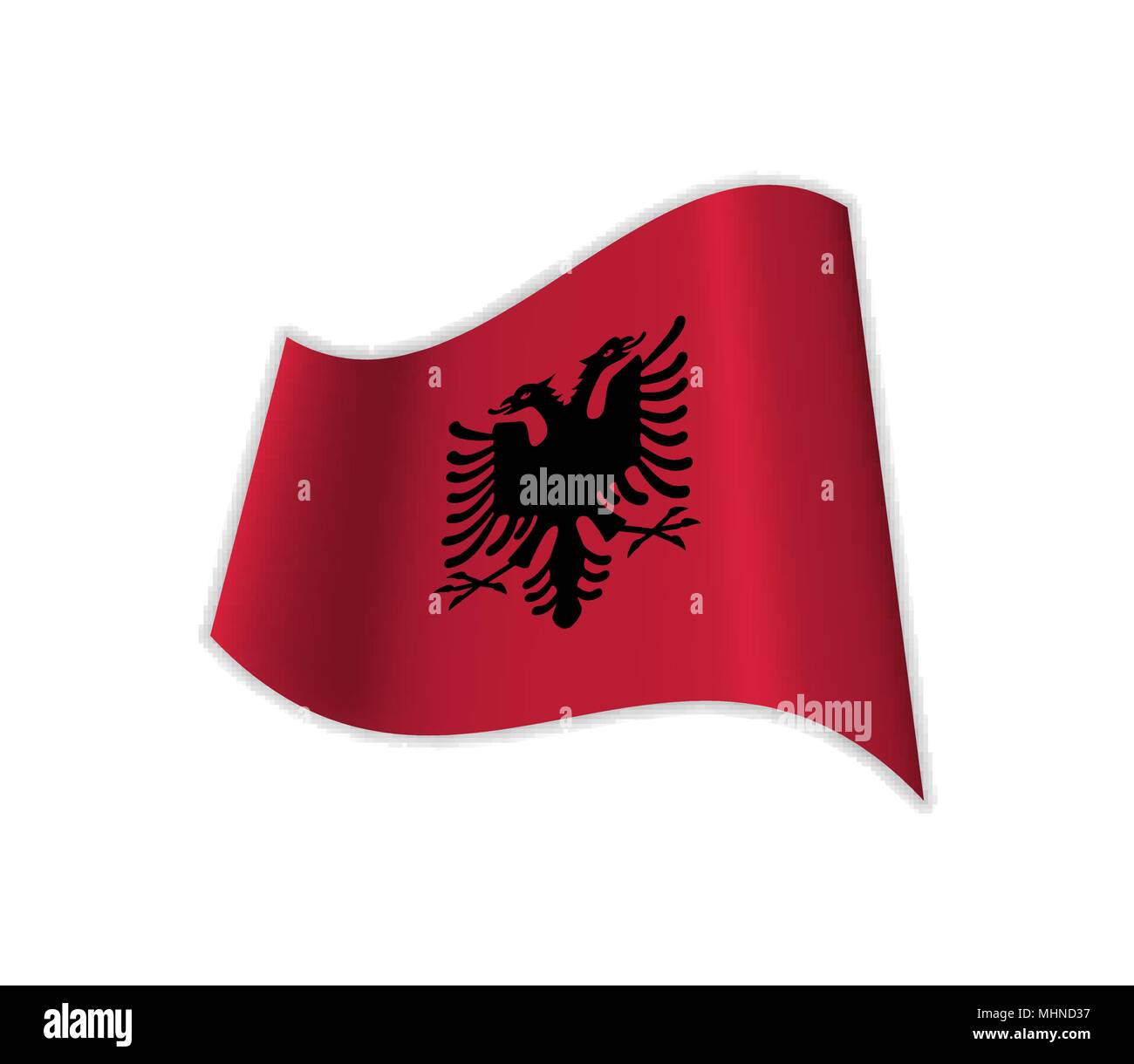 a menudo en lugar Inactivo La Bandera de Albania Imagen Vector de stock - Alamy