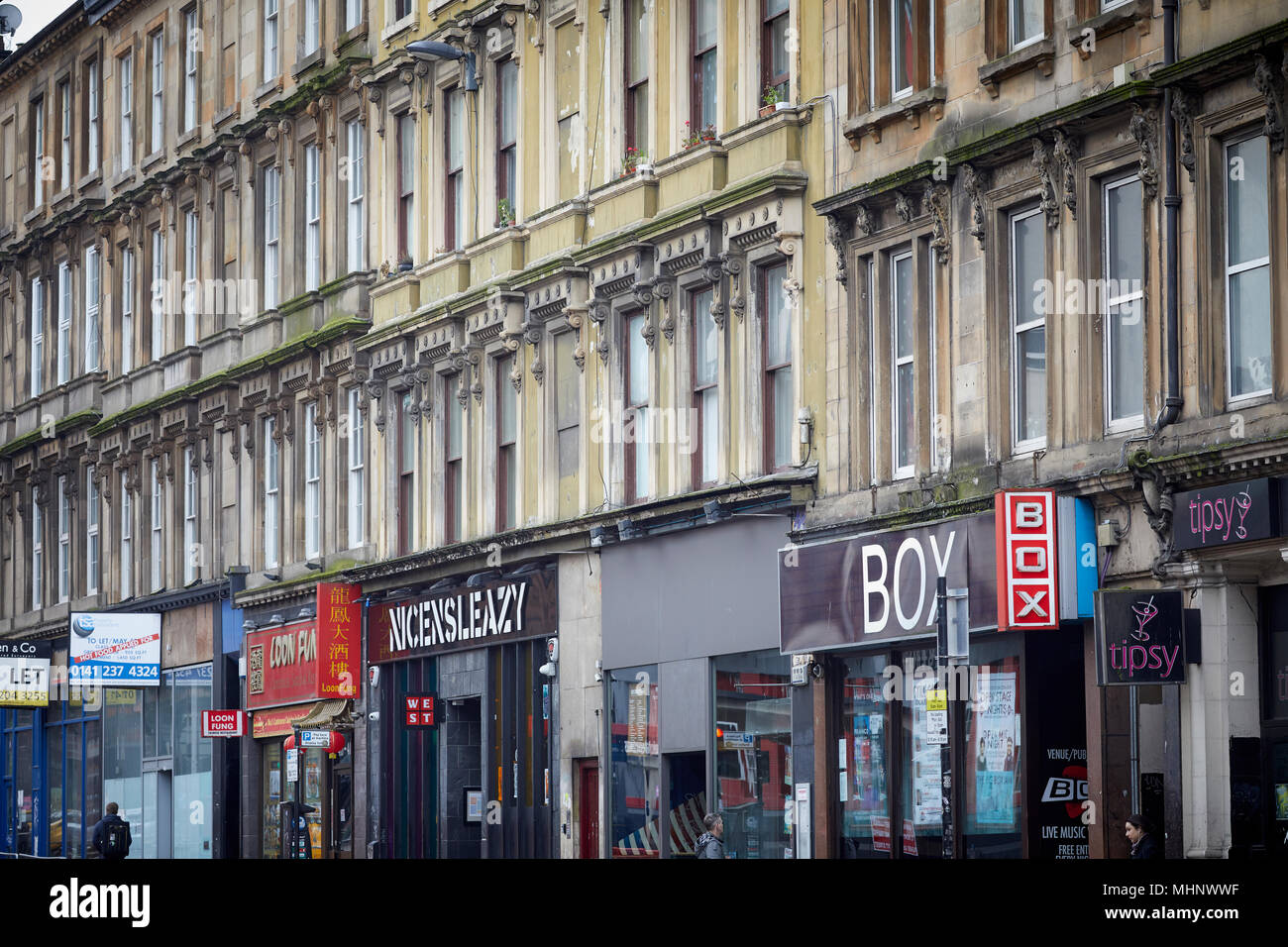 Glasgow, en Escocia, la calle Sauchiehall Street Foto de stock