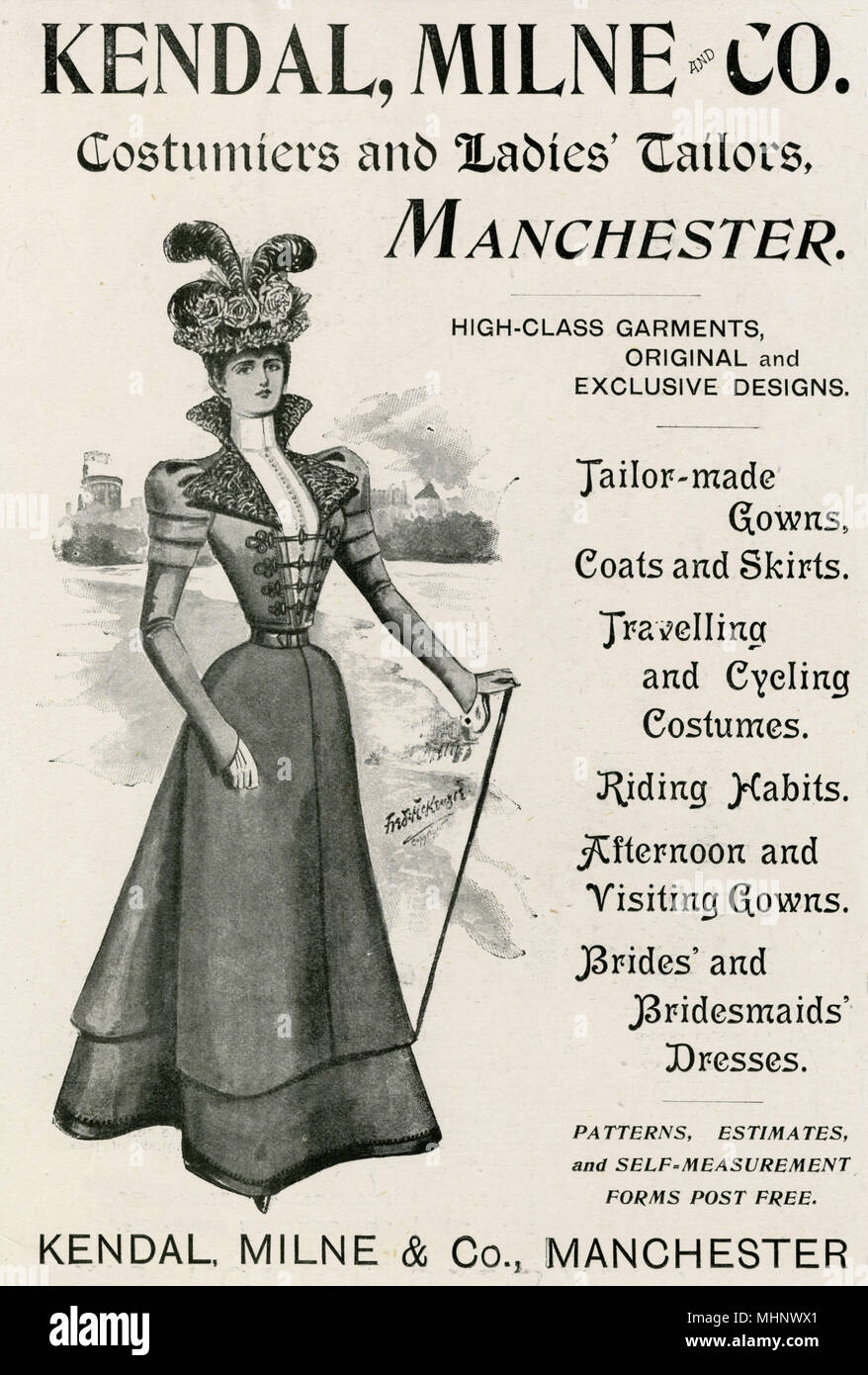 Señoras tailor-made prendas y Girl's knockabout frock Fecha: 1897 Foto de stock